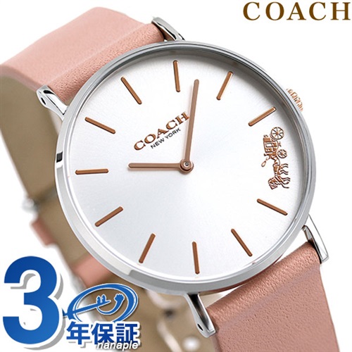コーチ 腕時計 レディース ペリー 36mm COACH 時計 14503258 シルバー×ピンク