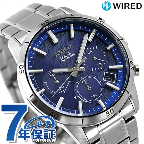 セイコー ワイアード ニュー スタンダード ソーラー クロノグラフ メンズ 腕時計 AGAD415 SEIKO WIRED ブルー