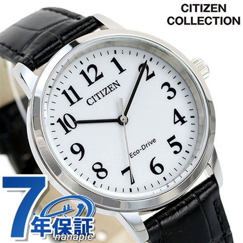 シチズン コレクション エコドライブ ソーラー メンズ 腕時計 BJ6541-15A CITIZEN COLLECTION ホワイト×ブラック