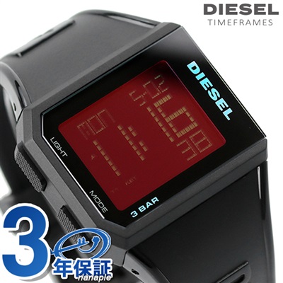 ディーゼル チョップド 38mm クオーツ メンズ レディース 腕時計 DZ1971 DIESEL レッド×ブラック DIESEL 腕時計のななぷれ