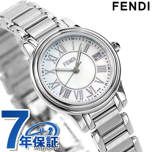 高級品市場時計フェンディ クラシコラウンド クオーツ 腕時計 レディース FENDI F255024500 アナログ ホワイトシェル 白 スイス製