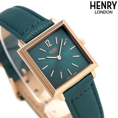 ヘンリーロンドン HENRY LONDON 26mm レディース 腕時計 HL26-QS-0258 ヘリテージ スクエア 革ベルト 時計