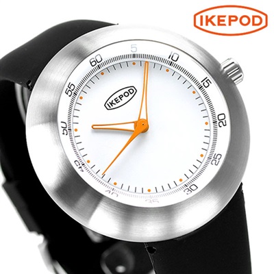 IKEPOD アイクポッド  メガポッド 002 Gae 腕時計 IPM002SILB ステンレススチール ラバー  シルバー ブラック 黒文字盤 自動巻き 裏スケ メンズ 【本物保証】