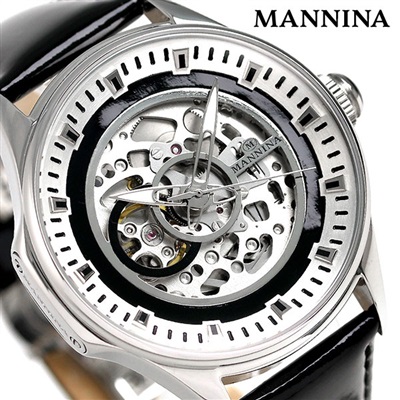 マンニーナ MANNINA メンズ 腕時計 フルスケルトン 43mm 自動巻き 替え