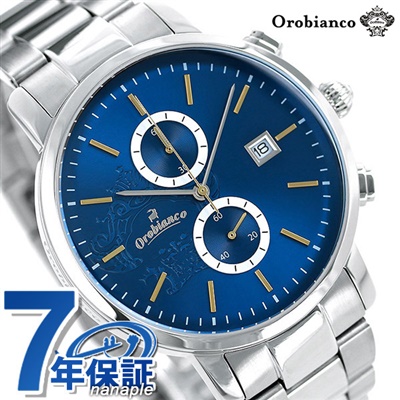 定期入れの Orobianco 腕時計 クロノグラフ ブルー 青 文字盤 - 腕時計 
