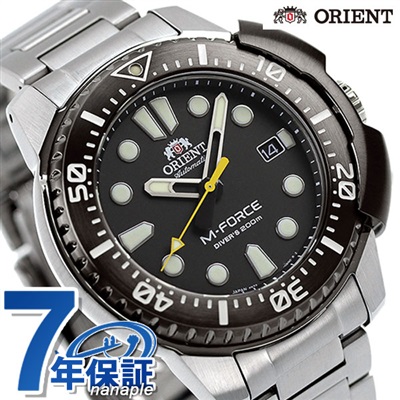 オリエント 70周年 記念モデル スポーツ M-FORCE 自動巻き メンズ 腕時計 RN-AC0L01B ORIENT エムフォース ブラック 時計  黒