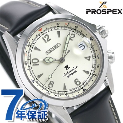セイコー プロスペックス 流通限定モデル アルピニスト 自動巻き メンズ 腕時計 SBDC089 SEIKO クリーム×ブラック 革ベルト 陸  腕時計のななぷれ