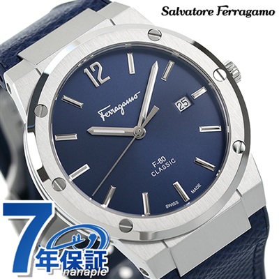 サルヴァトーレ フェラガモ エフエイティ クラシック クオーツ 腕時計 メンズ 革ベルト Salvatore Ferragamo SFDT00719  アナログ ネイビー