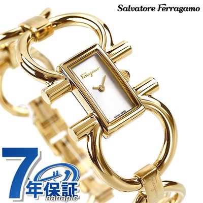 サルヴァトーレ・フェラガモ Salvatore Ferragamo 腕時計 レディース SFDZ00219 ダブル・ガンチーニ 27.5mm DOUBLE GANCINI 27.5mm クオーツ シルバーxゴールド アナログ表示