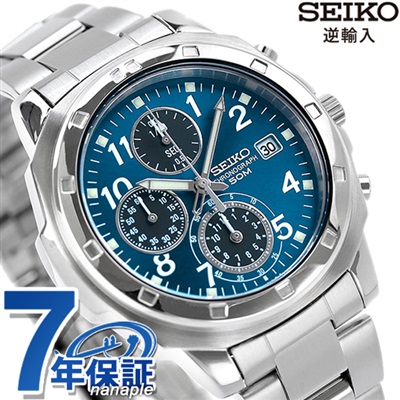 SEIKO 逆輸入 海外モデル 高速クロノグラフ SND193P1 (SND193P) メンズ 腕時計 クオーツ ブルー×ブラック