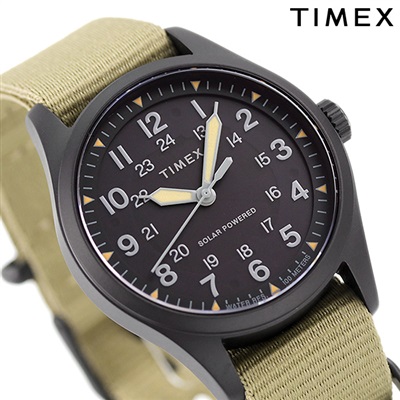 タイメックス エクスペディション ノース フィールド ポスト 36mm ソーラー メンズ 腕時計 TW2V00400 TIMEX ブラック×カーキ