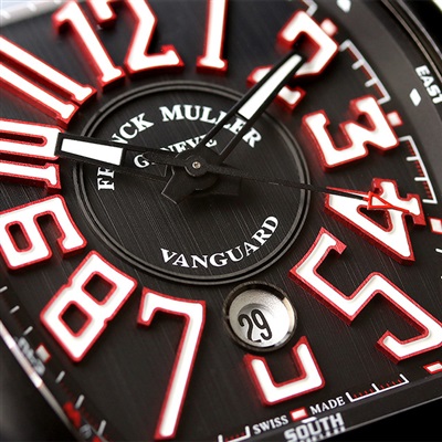 【値下げしました！】FRANCK MULLER フランクミュラー 腕時計 VANGUARD ヴァンガード AT ウォッチ ブラック文字盤 V45SCDTJ 自動巻き チタン    メンズ 定番【品】