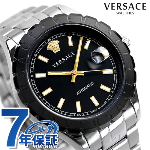 【新品】ヴェルサーチ VERSACE 腕時計 メンズ VEZI00321 ヘレニウム 42mm HELLENYIUM 42mm 自動巻き（手巻き付） ブラックxシルバー アナログ表示