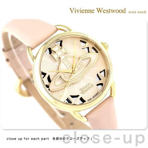 ヴィヴィアン ウエストウッド 時計 レディース 腕時計 ゴールド ピンクベージュ レザー VV163BGPK