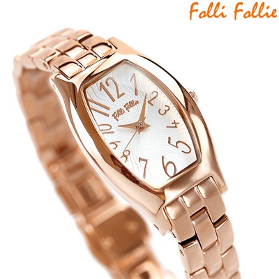 フォリフォリ デビュタント クオーツ レディース 腕時計 WF8R026BPS Folli Follie ホワイト×ピンクゴールド
