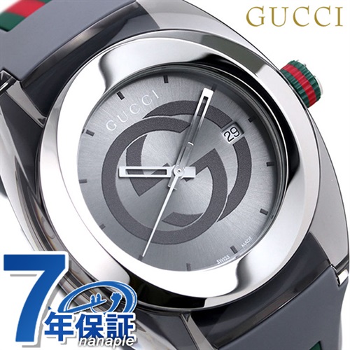 グッチ 時計 スイス製 メンズ 腕時計 YA137109A GUCCI シンク 46mm 