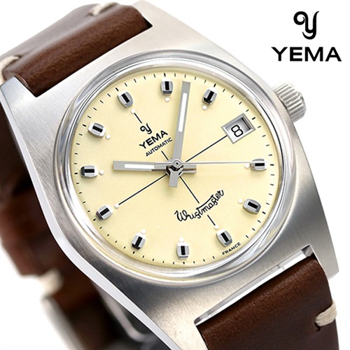 イエマ リストマスター アドベンチャー 限定モデル 37mm フランス製 自動巻き メンズ 腕時計 YWAD21-EU62B YEMA  アイボリー×ブラウン